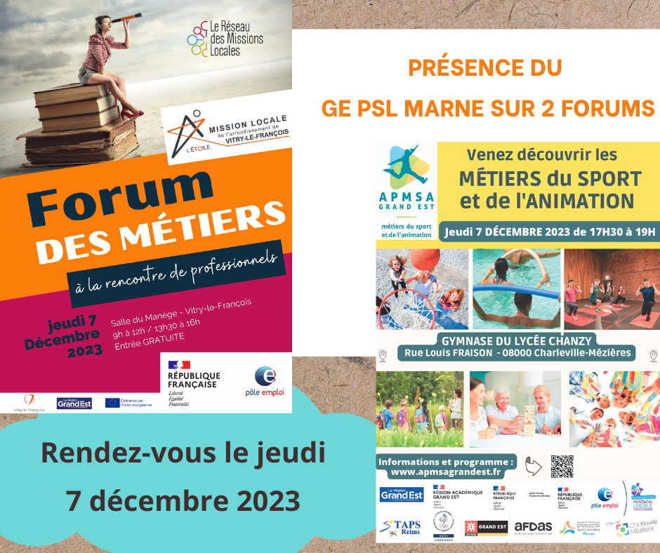 Affiche Forums GE PSL Marne 7 décembre 2023